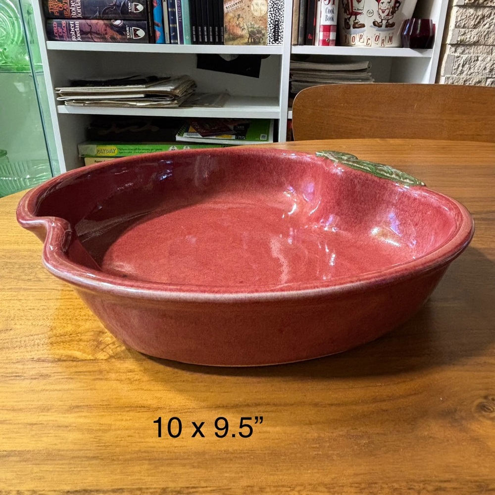 Vintage ceramic Apple Cobbler recipe baking dish - Picture 4 of 6